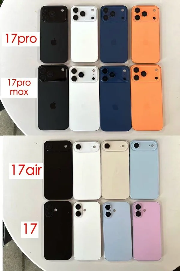 iPhone 17 colours.