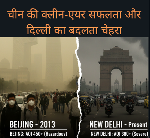 चीन की क्लीन एयर सफलता और दिल्ली का बदलता चेहरा